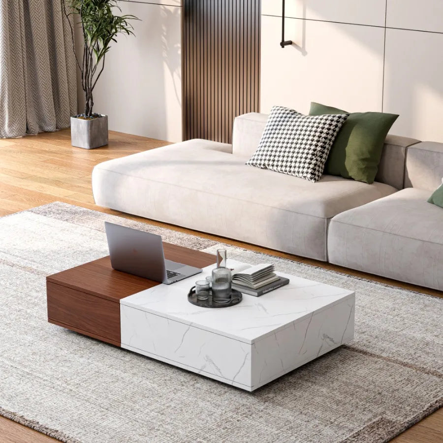 Modern Walnut Coffee Table – Luxury Homeniture