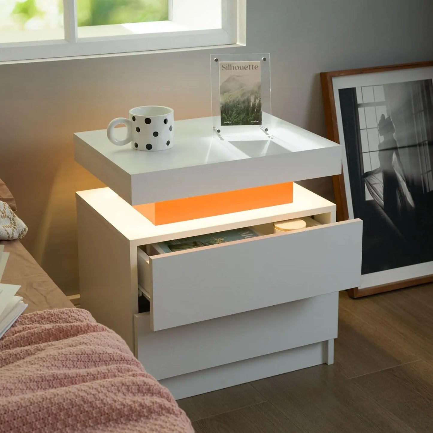 Modern nightstand set of 2